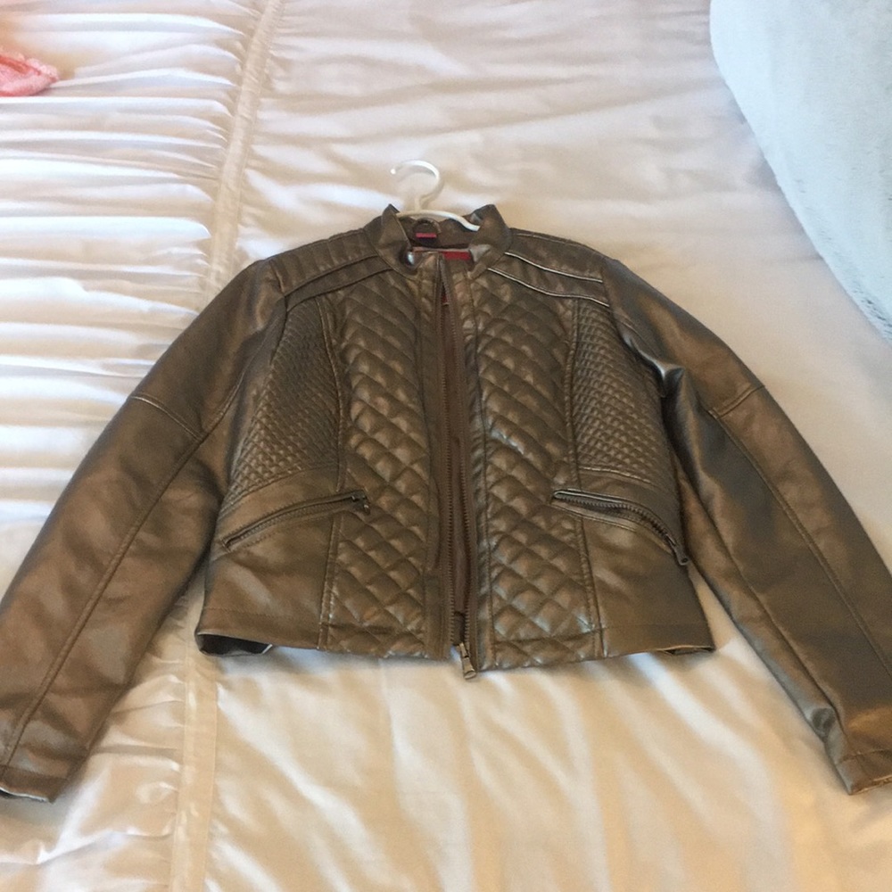 Faux leather jacket for girls